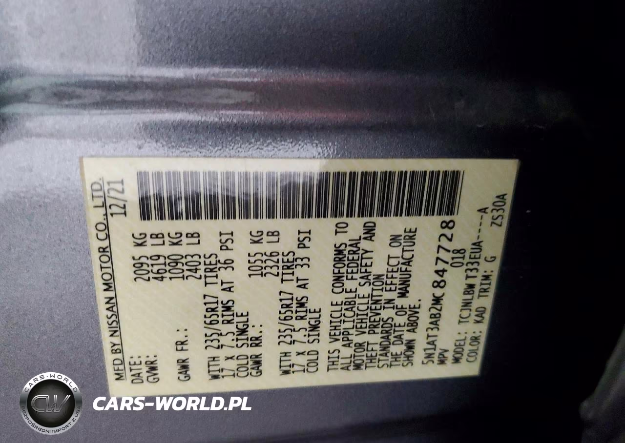 2021 Nissan Rogue S VIN:5N1AT3AB2MC847728 - 14
