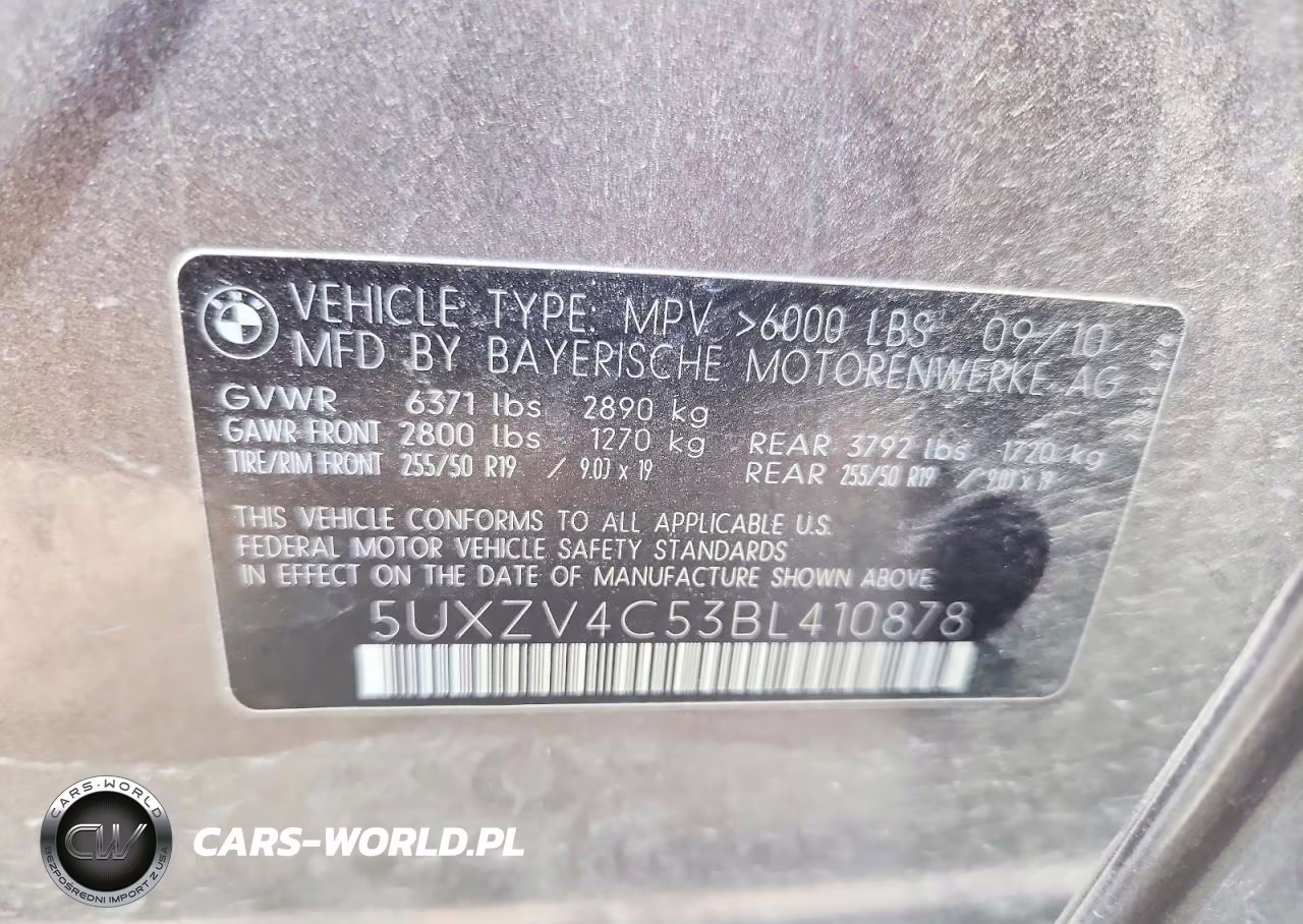 2011 BMW X5 xDrive35I VIN:5UXZV4C53BL410878 - 12