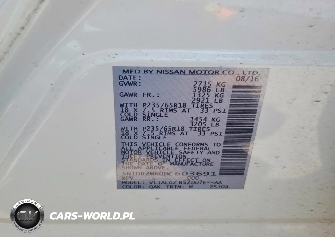 2017 Nissan Pathfinder Sl VIN:5N1DR2MN0HC603691 - 12