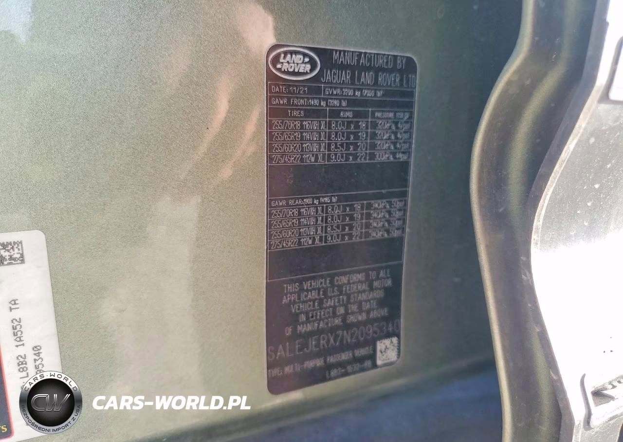 2022 Land Rover Defender 110 S VIN:SALEJERX7N2095340 - 13