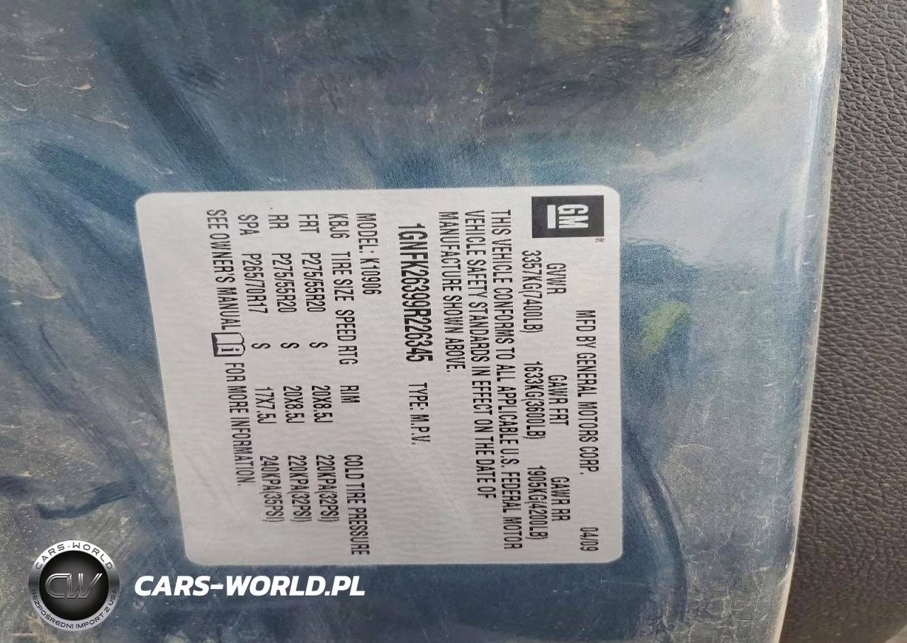 2009 Chevrolet Suburban K1500 Lt VIN:1GNFK26399R226345 - 13