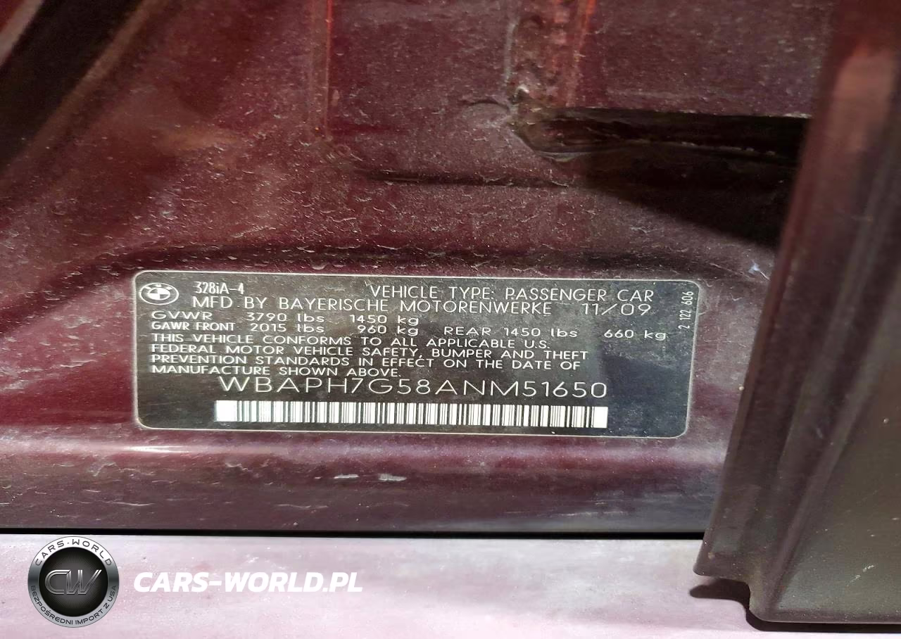 2010 BMW 328 I VIN:WBAPH7G58ANM51650 - 13