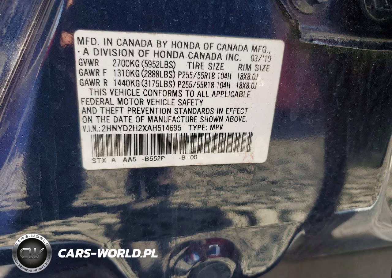 2010 Acura Mdx VIN:2HNYD2H2XAH514695 - 13