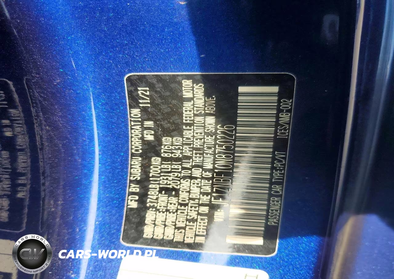 2022 Toyota Gr 86 Premium VIN:JF1ZNBF10N8750226 - 12