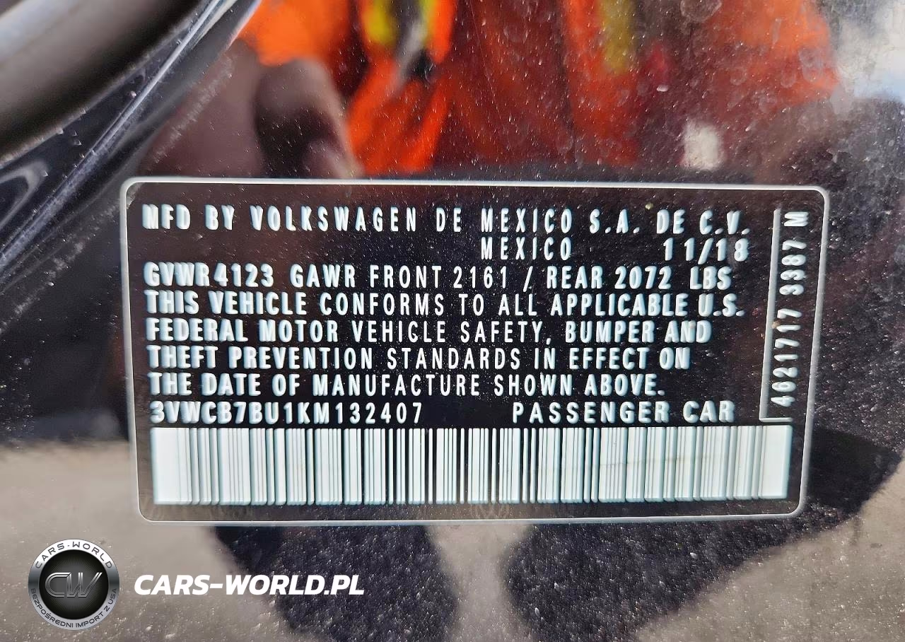 2019 Volkswagen Jetta S VIN:3VWCB7BU1KM132407 - 12