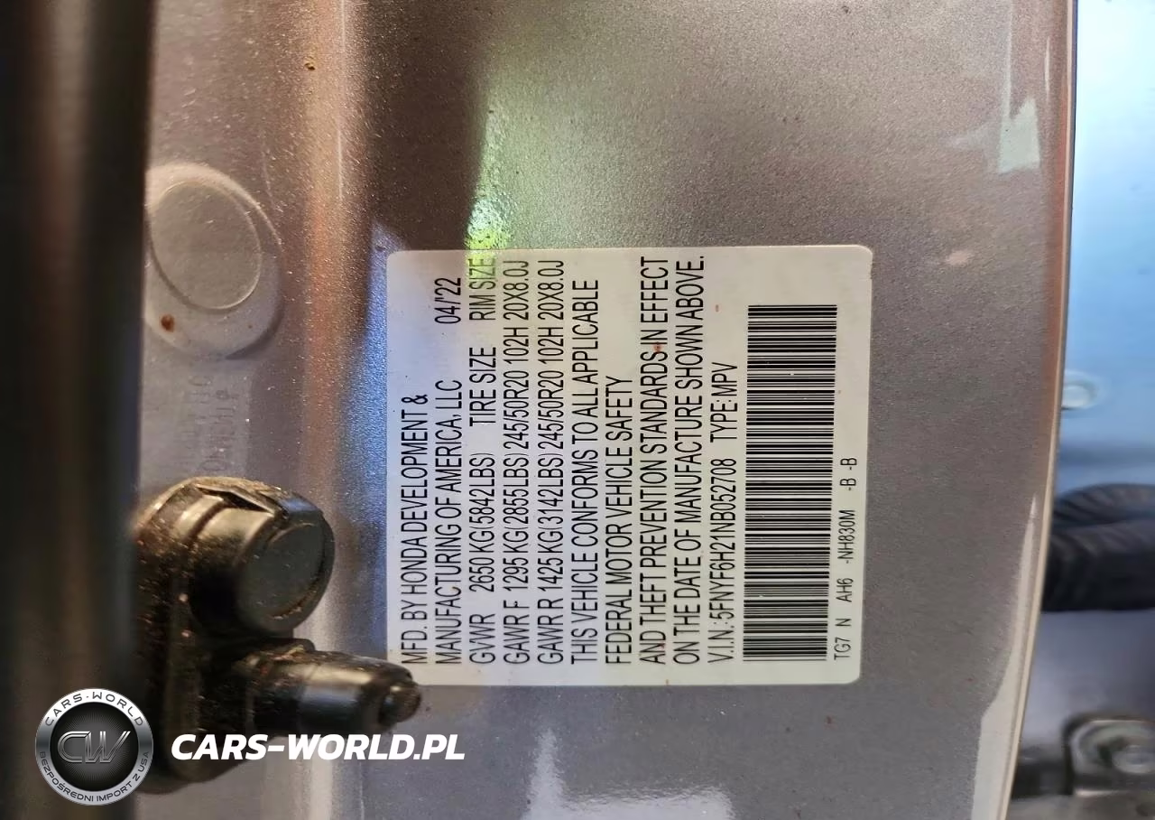 2022 Honda Pilot Se VIN:5FNYF6H21NB052708 - 13