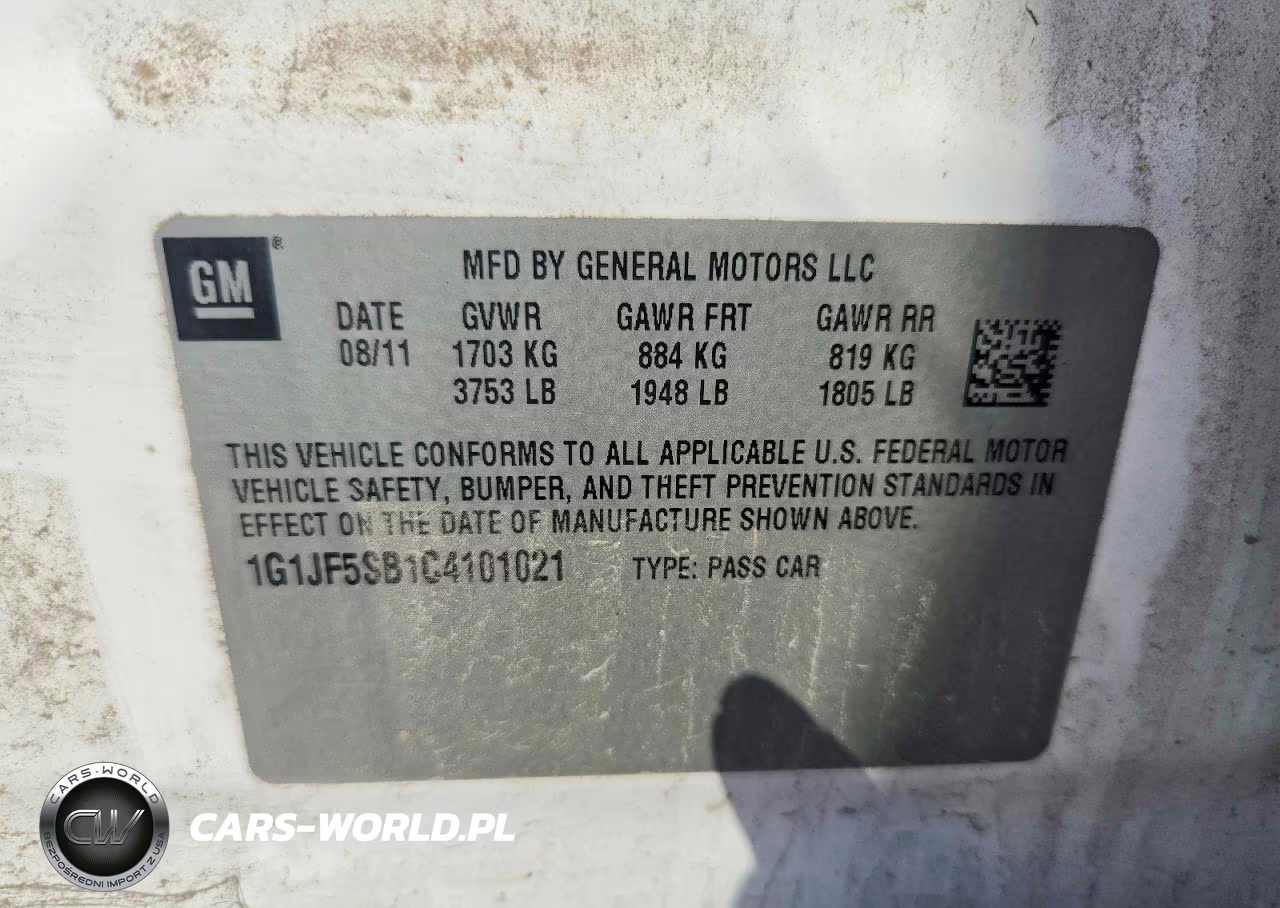 2012 Chevrolet Sonic Ltz VIN:1G1JF5SB1C4101021 - 12