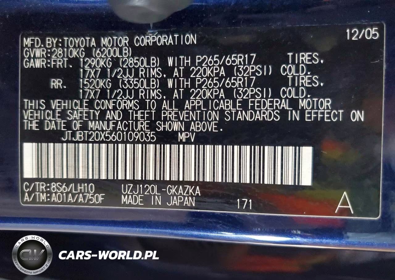 2006 Lexus Gx 470 VIN:JTJBT20X560109035 - 13