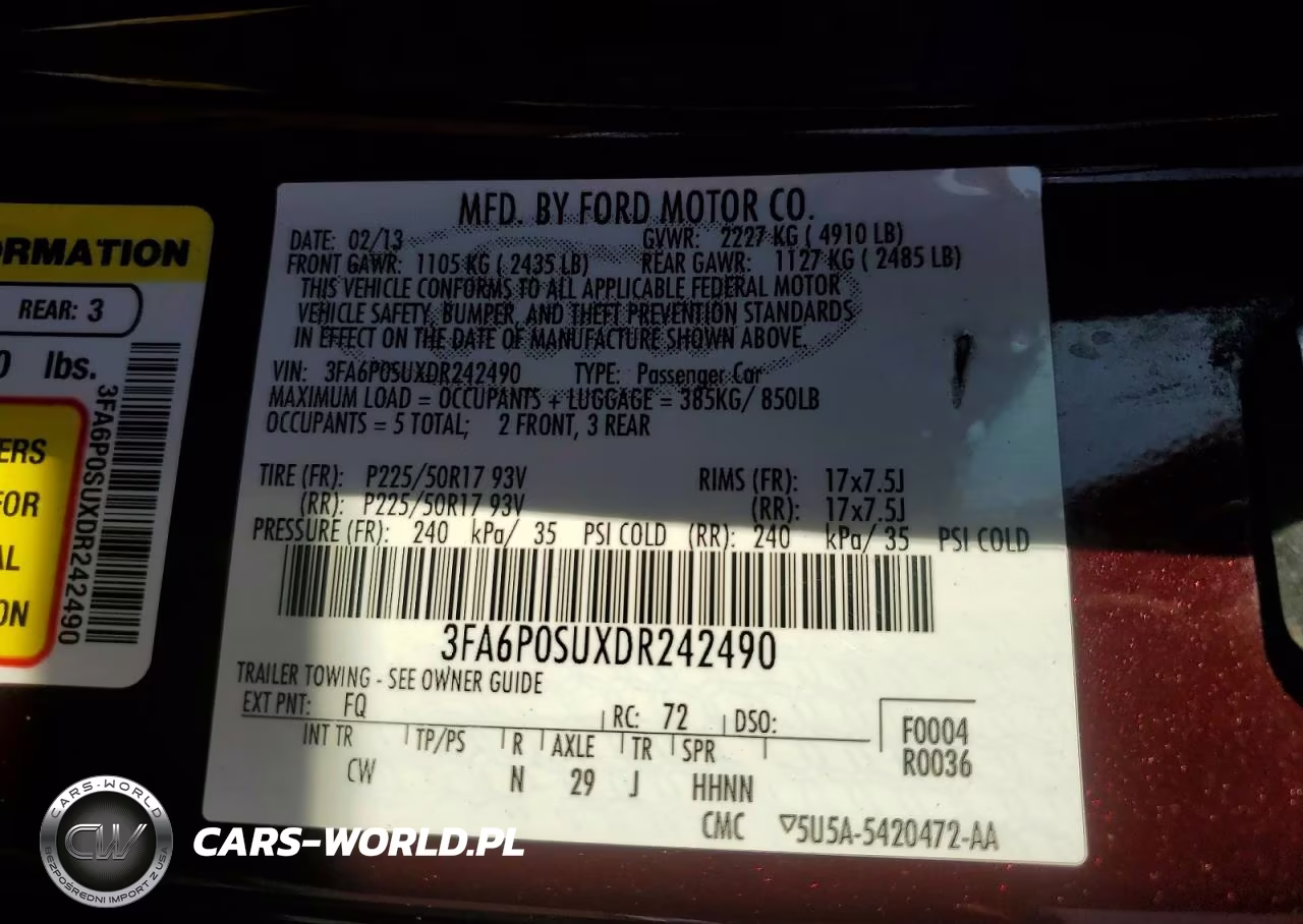 2013 Ford Fusion Titanium Phev VIN:3FA6P0SUXDR242490 - 12