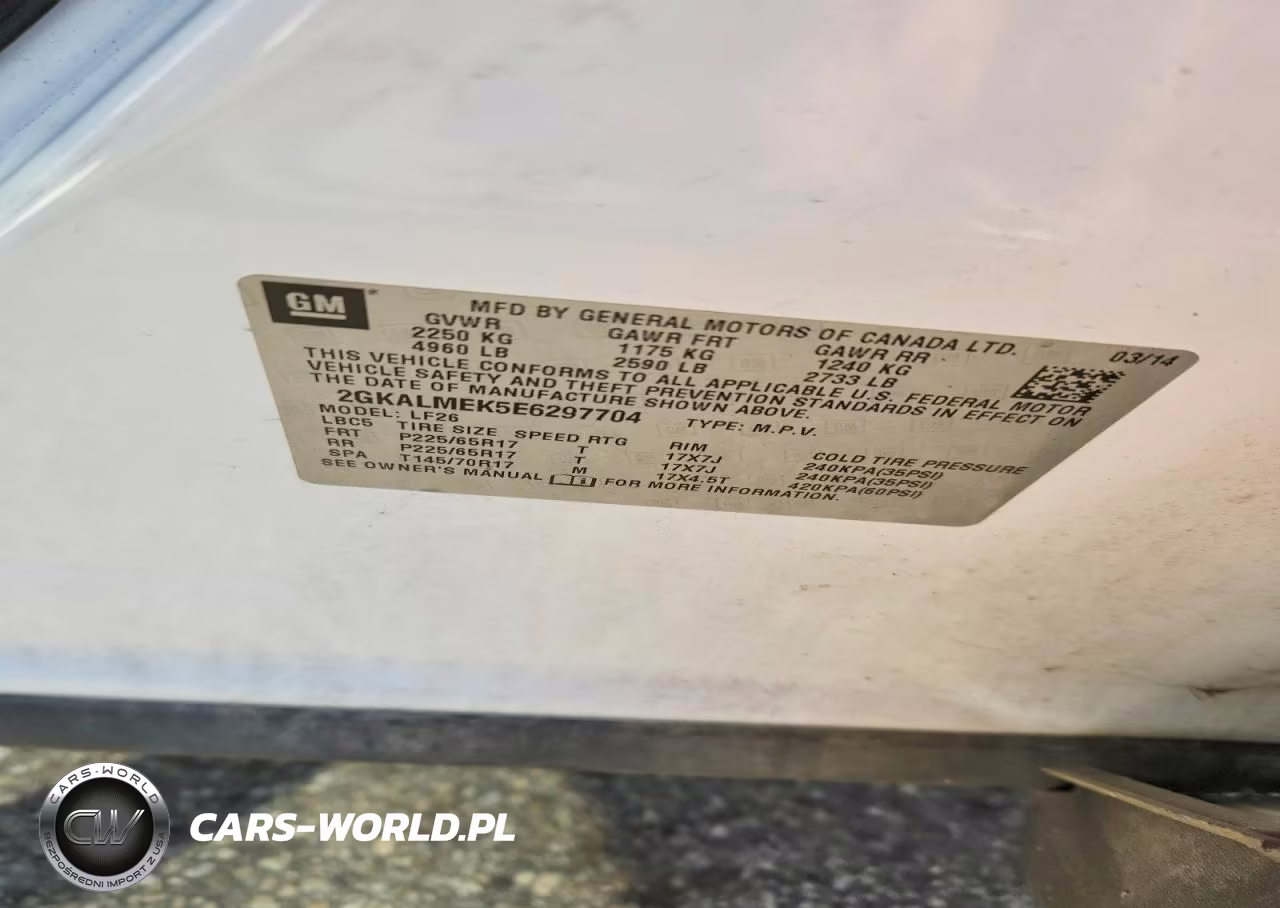 2014 GMC Terrain Sle VIN:2GKALMEK5E6297704 - 13