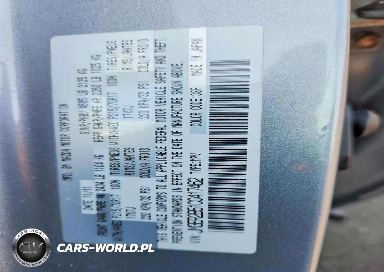 2012 Mazda Cx-7 VIN:JM3ER2B51C0417462 - 13