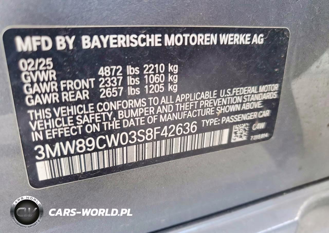 2025 BMW 330Xi VIN:3MW89CW03S8F42636 - 12