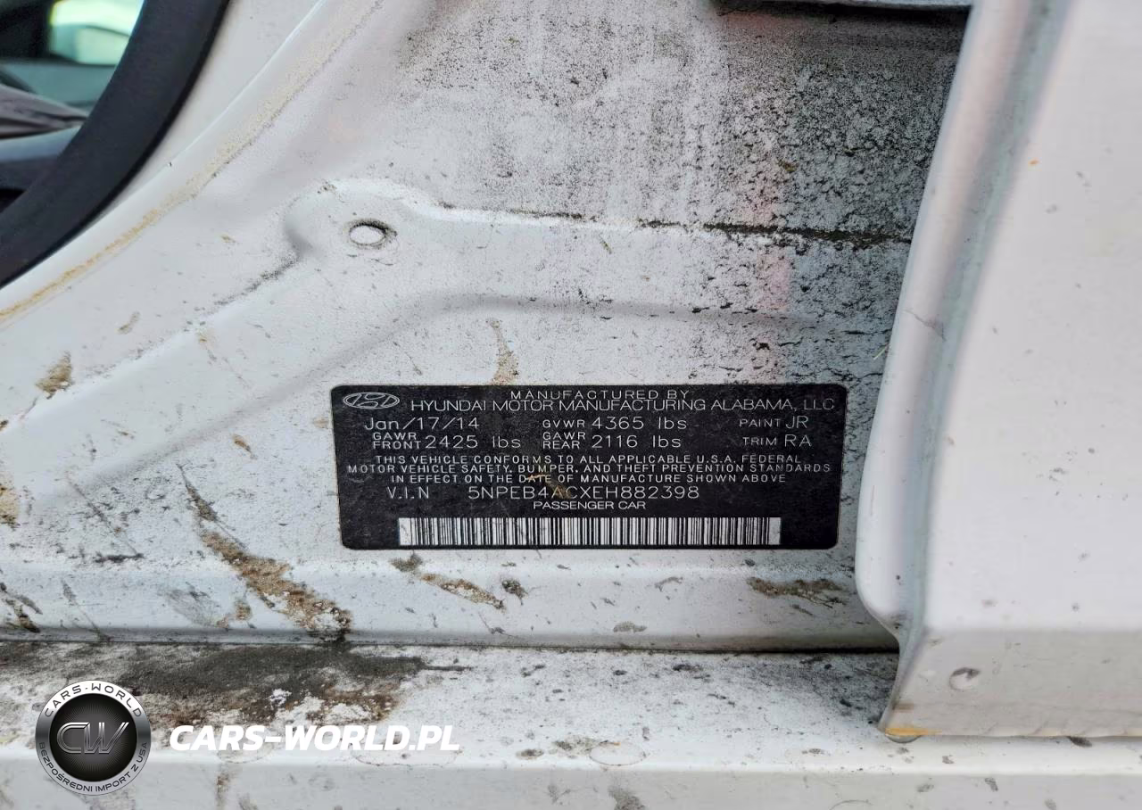 2014 Hyundai Sonata Gls VIN:5NPEB4ACXEH882398 - 12
