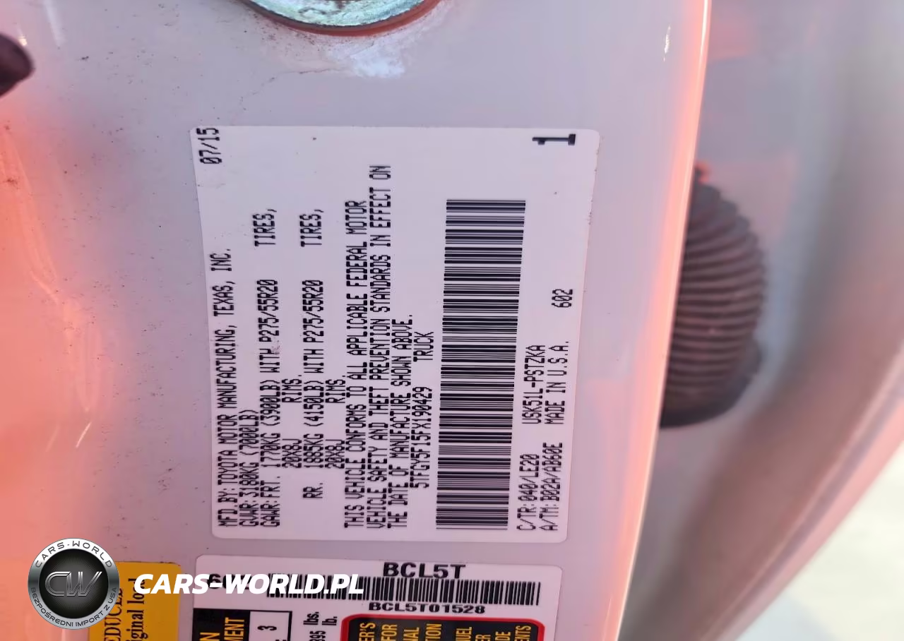 2015 Toyota Tundra Platinum VIN:5TFGY5F15FX190429 - 13