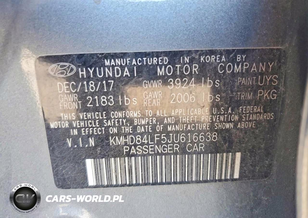 2018 Hyundai Elantra Value Edition VIN:KMHD84LF5JU616638 - 12