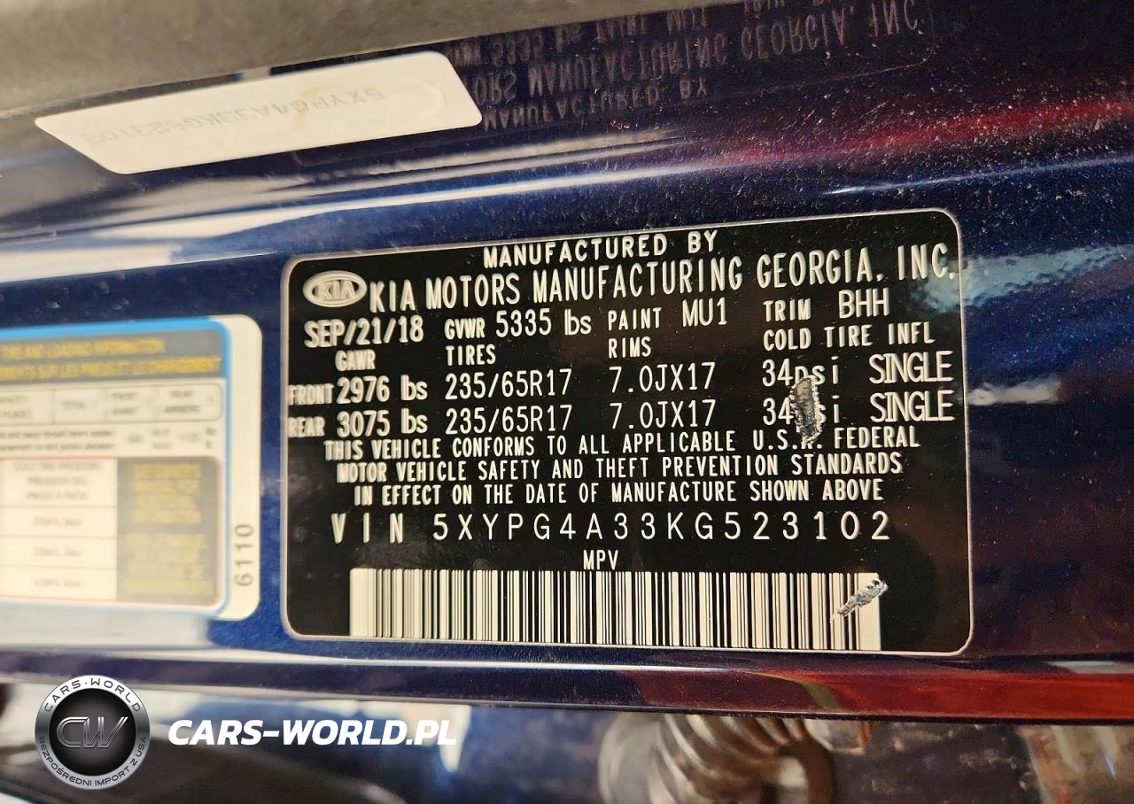 2019 Kia Sorento Lx VIN:5XYPG4A33KG523102 - 13