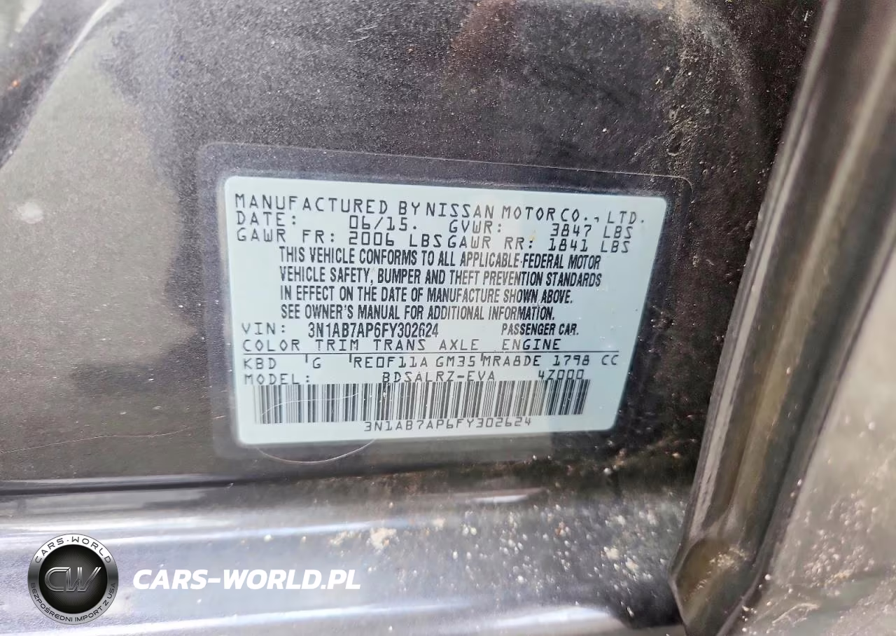 2015 Nissan Sentra Sr VIN:3N1AB7AP6FY302624 - 12
