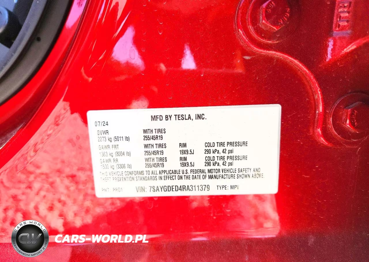 2024 Tesla Model Y VIN:7SAYGDED4RA311379 - 12