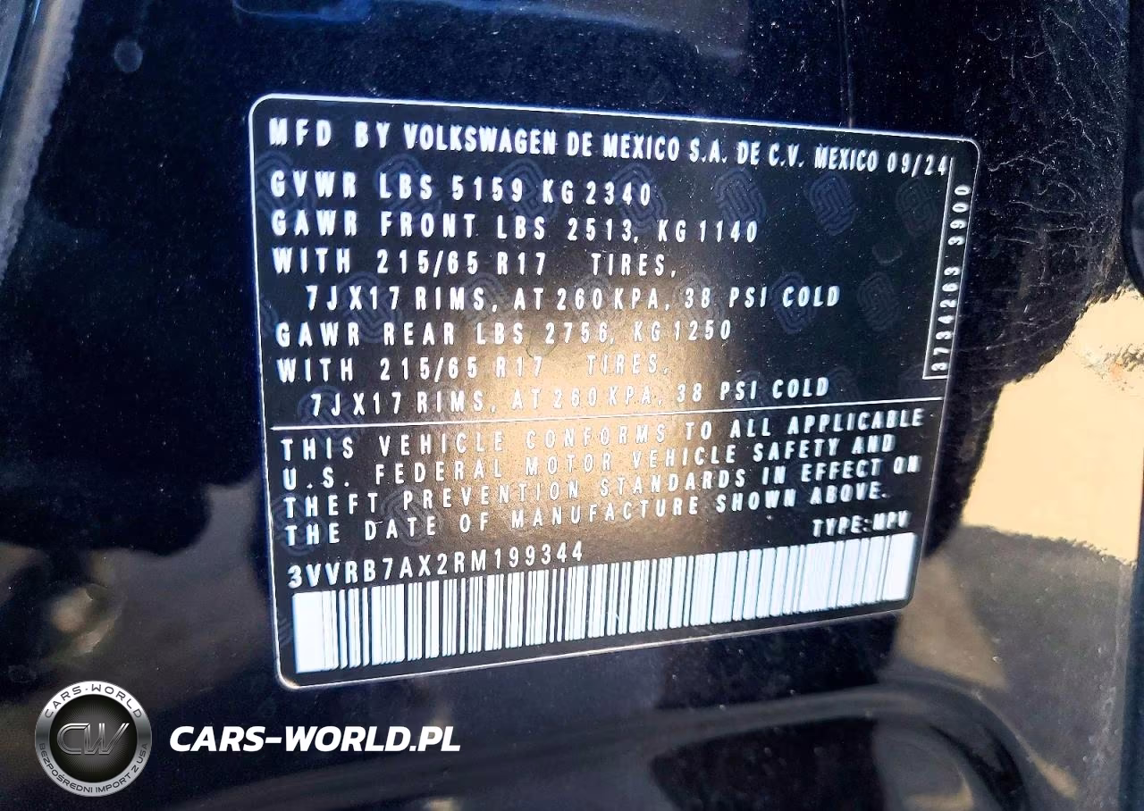 2024 Volkswagen Tiguan S VIN:3VVRB7AX2RM199344 - 14