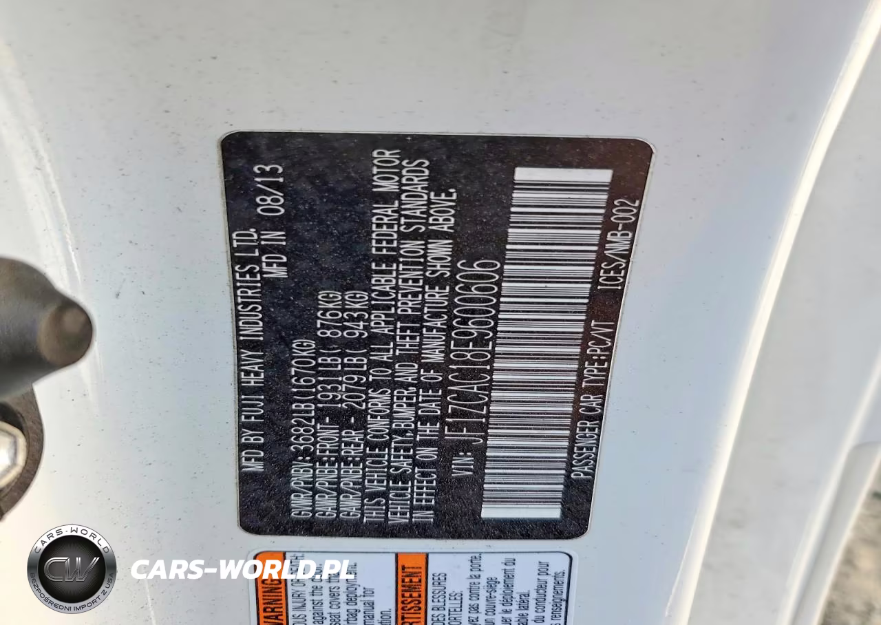 2014 Subaru Brz 2.0 Limited VIN:JF1ZCAC18E9600606 - 12