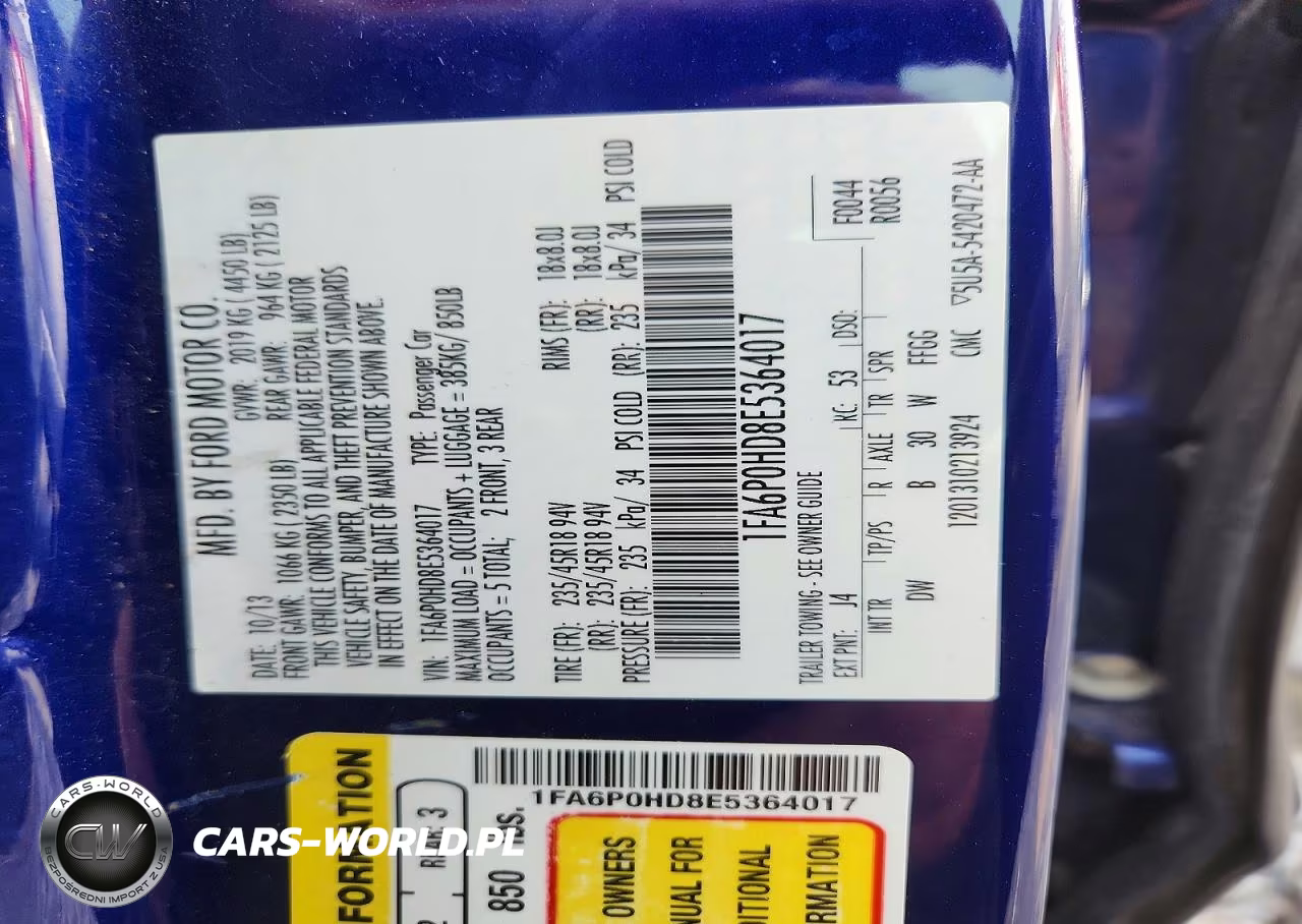 2014 Ford Fusion Se VIN:1FA6P0HD8E5364017 - 13