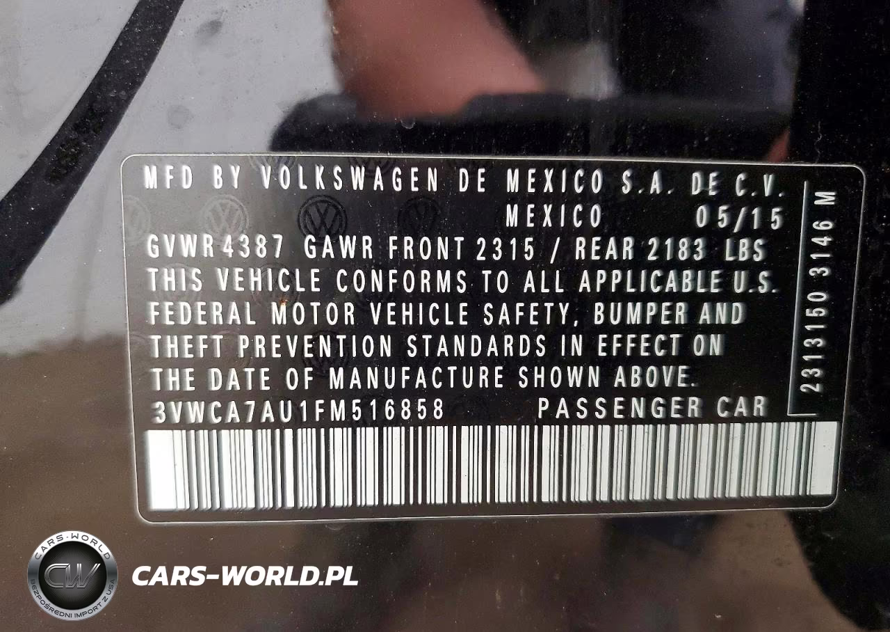 2015 Volkswagen Golf Sportwagen Tdi S VIN:3VWCA7AU1FM516858 - 12