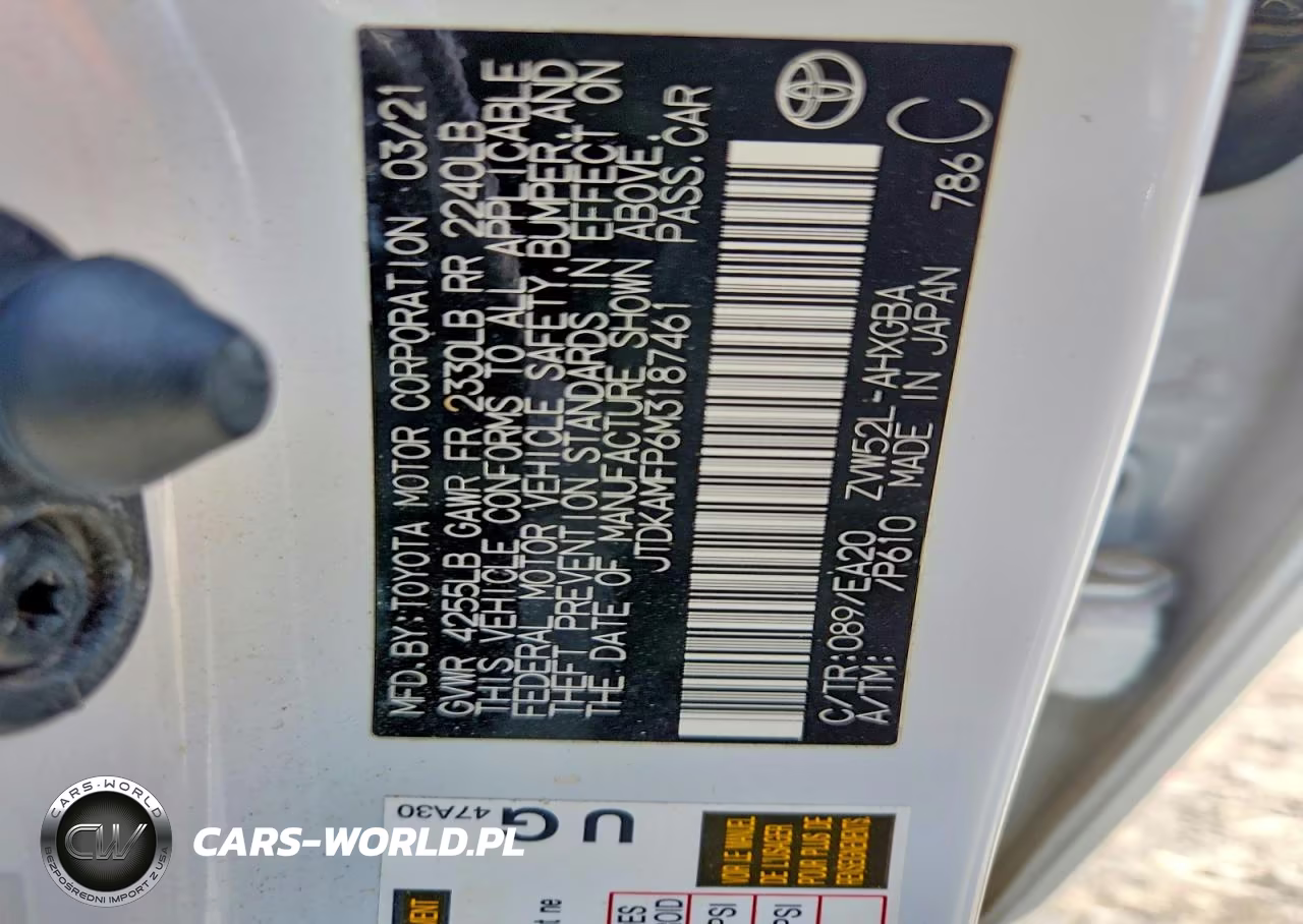 2021 Toyota Prius Prime Limited VIN:JTDKAMFP6M3187461 - 12