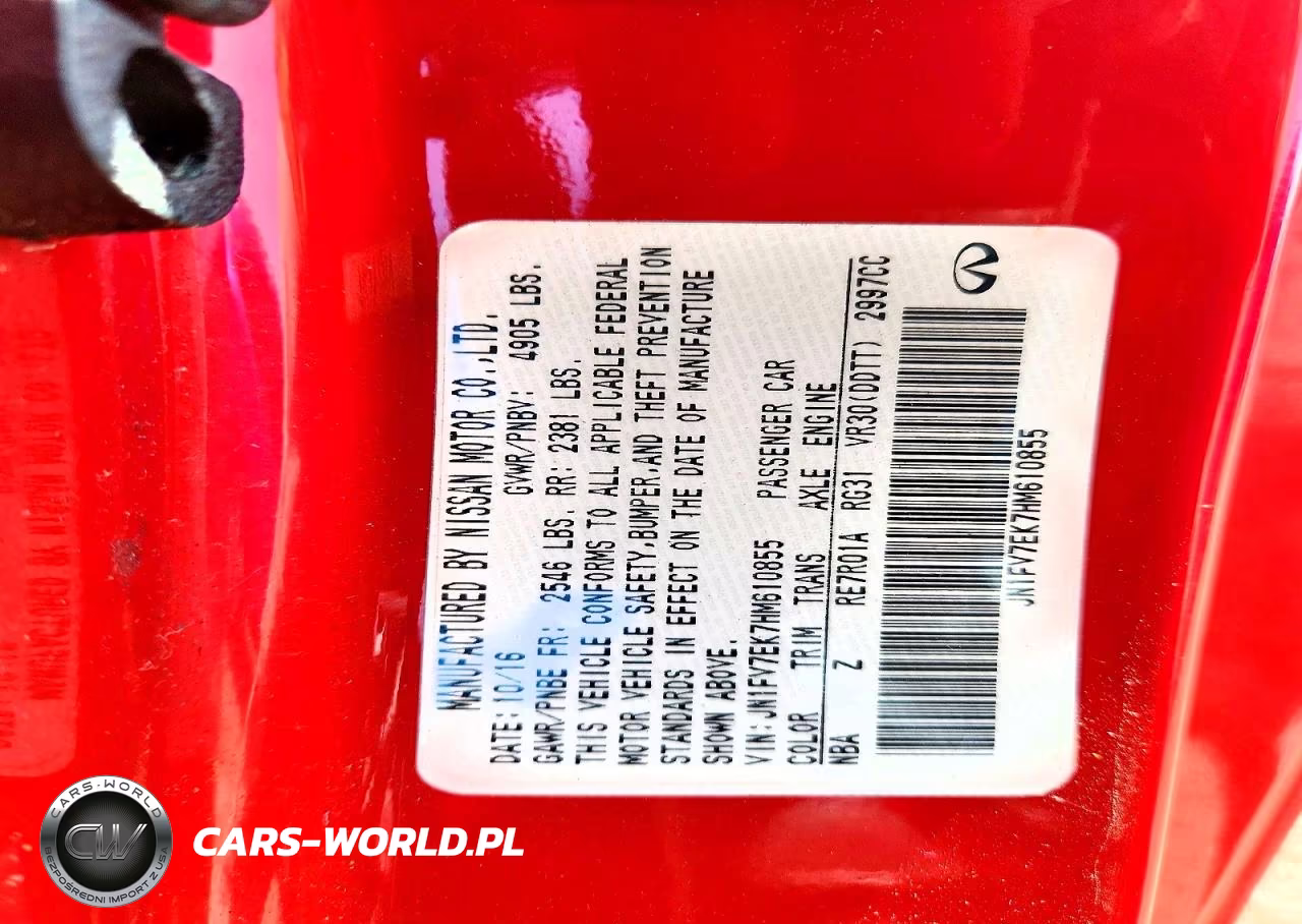2017 Infiniti Q60 Red Sport 400 VIN:JN1FV7EK7HM610855 - 12