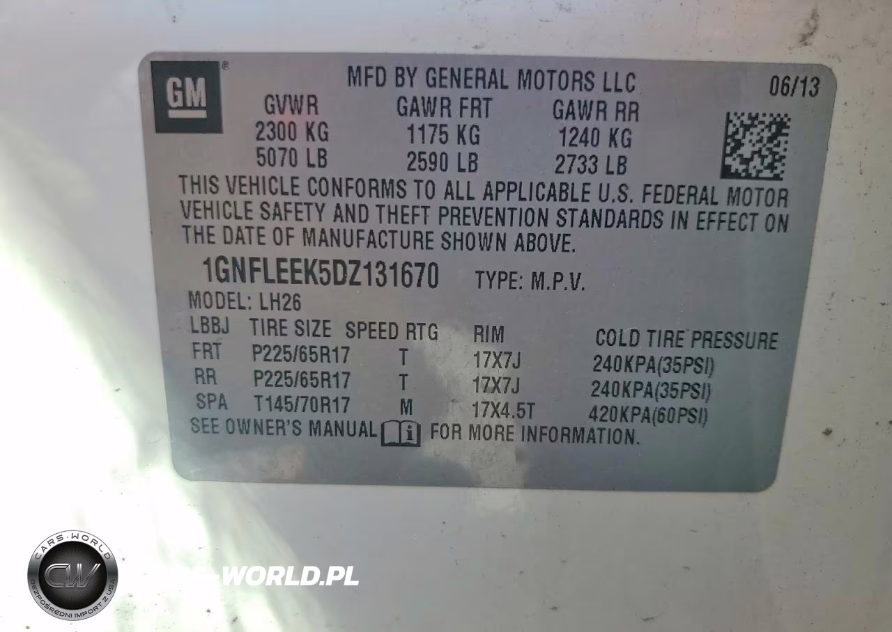 2013 Chevrolet Equinox Lt VIN:1GNFLEEK5DZ131670 - 13