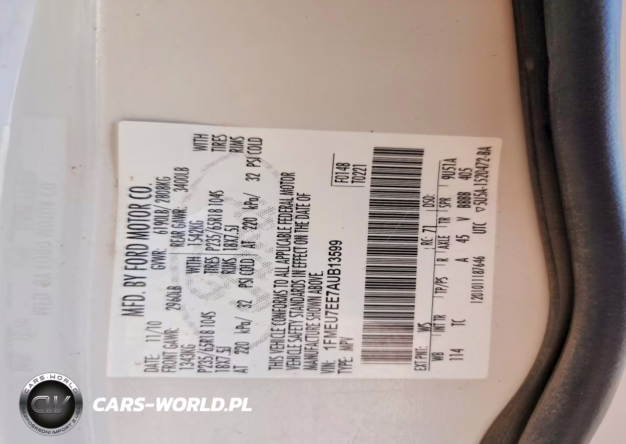2010 Ford Explorer Eddie Bauer VIN:1FMEU7EE7AUB13599 - 13