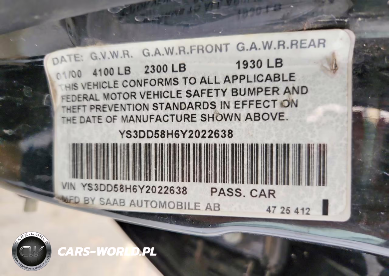 2000 Saab 9-3 VIN:YS3DD58H6Y2022638 - 12