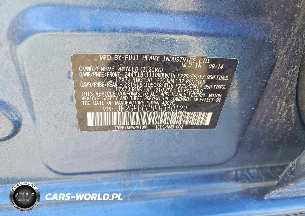 2014 Subaru Crosstrek Limited VIN:JF2GPBCC5EH340122 - 12