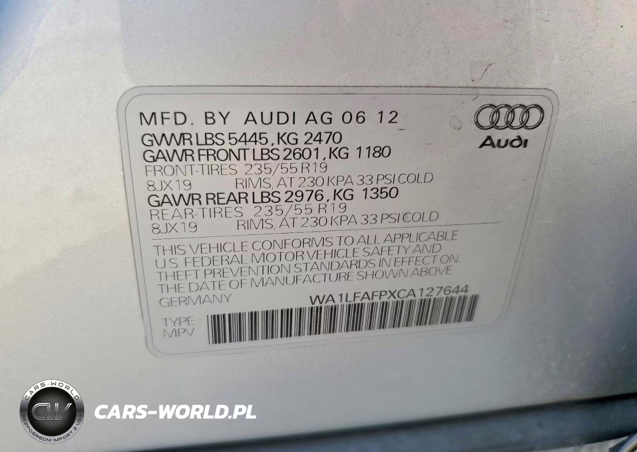 2012 Audi Q5 Premium Plus VIN:WA1LFAFPXCA127644 - 13