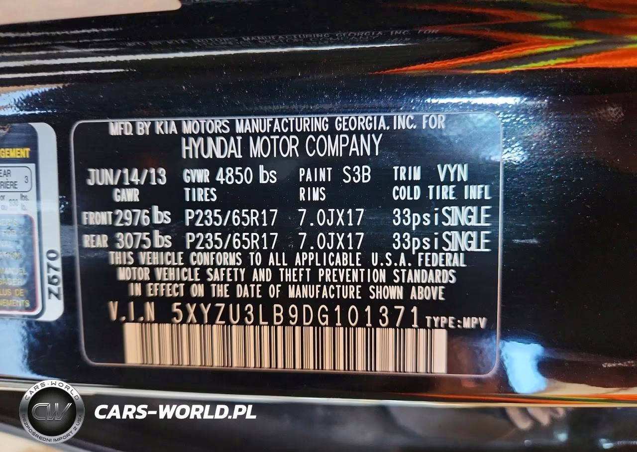 2013 Hyundai Santa Fe Sport 2.4L VIN:5XYZU3LB9DG101371 - 14