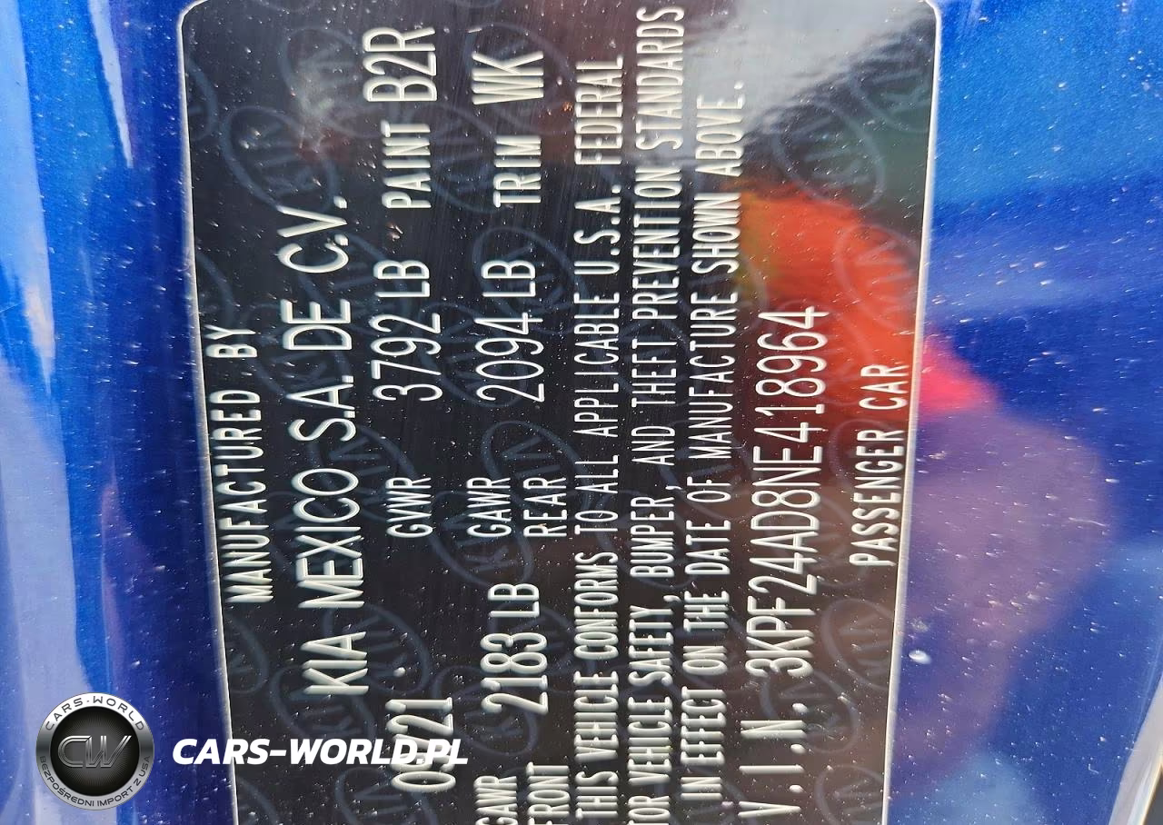2022 Kia Forte Lxs VIN:3KPF24AD8NE418964 - 13