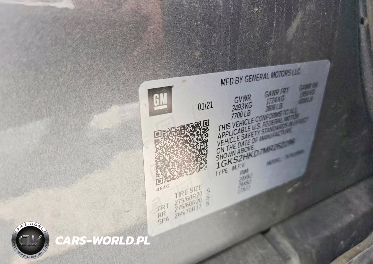 2021 GMC Yukon Xl K1500 At4 VIN:1GKS2HKD7MR262296 - 13