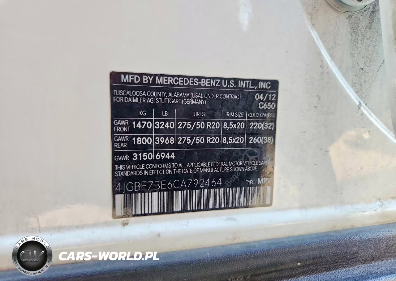 2012 Mercedes-Benz Gl 450 4Matic VIN:4JGBF7BE6CA792464 - 13