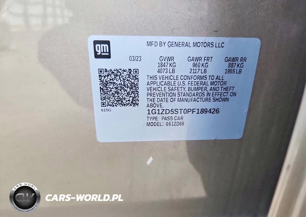 2023 Chevrolet Malibu Lt VIN:1G1ZD5ST0PF189426 - 12