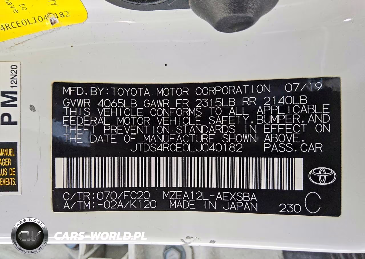 2020 Toyota Corolla Se VIN:JTDS4RCE0LJ040182 - 12
