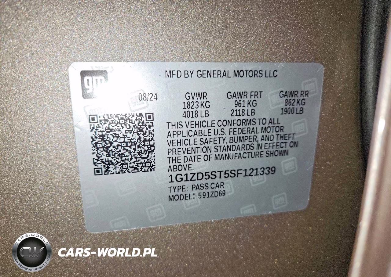 2025 Chevrolet Malibu Lt VIN:1G1ZD5ST5SF121339 - 12
