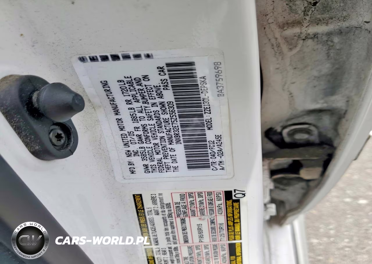 2005 Toyota Corolla Ce VIN:1NXBR32E75Z556309 - 12