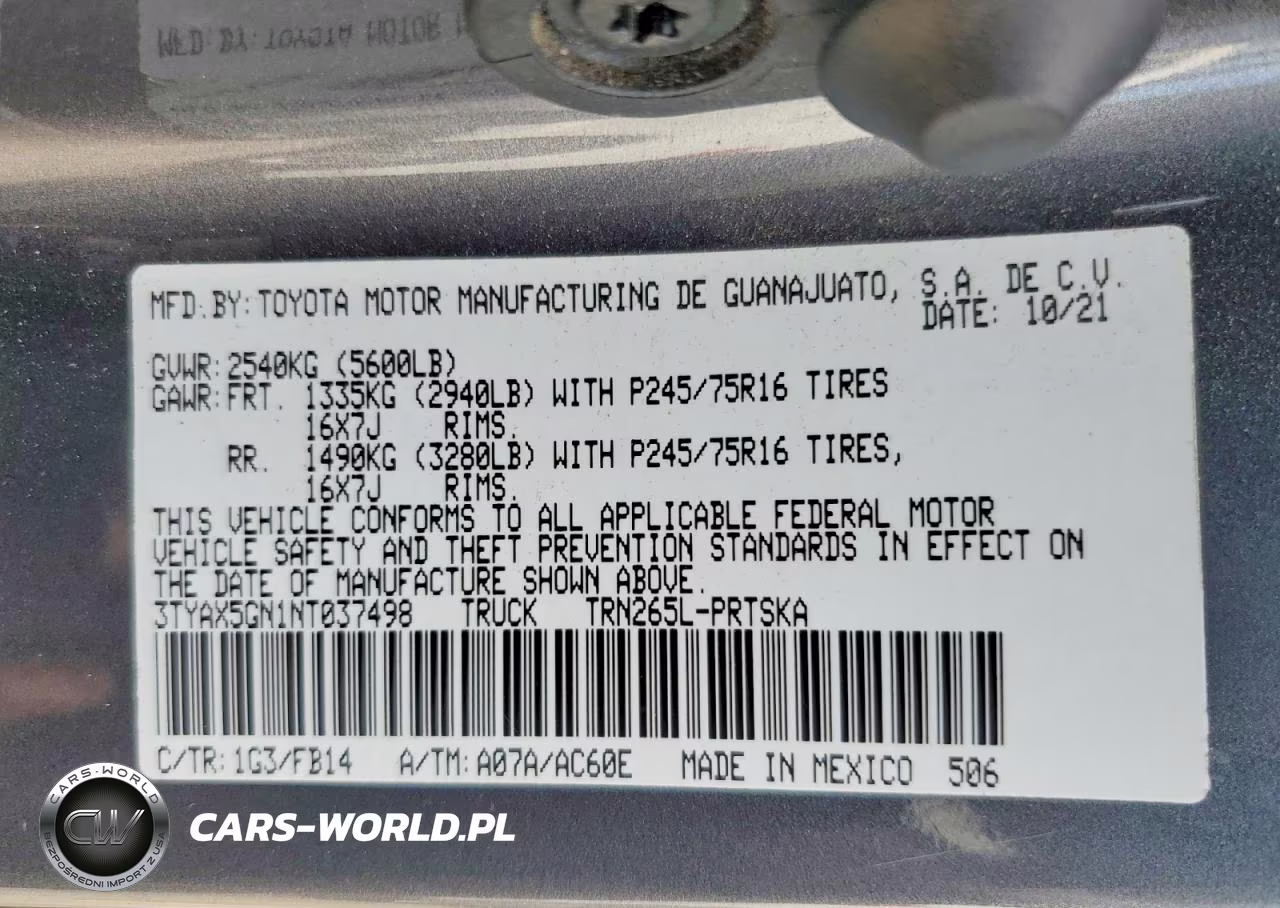 2022 Toyota Tacoma Sr VIN:3TYAX5GN1NT037498 - 13