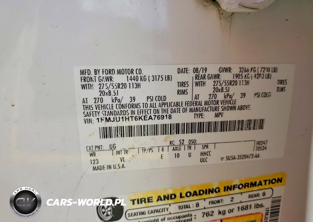 2019 Ford Expedition Xlt VIN:1FMJU1HT6KEA76918 - 13
