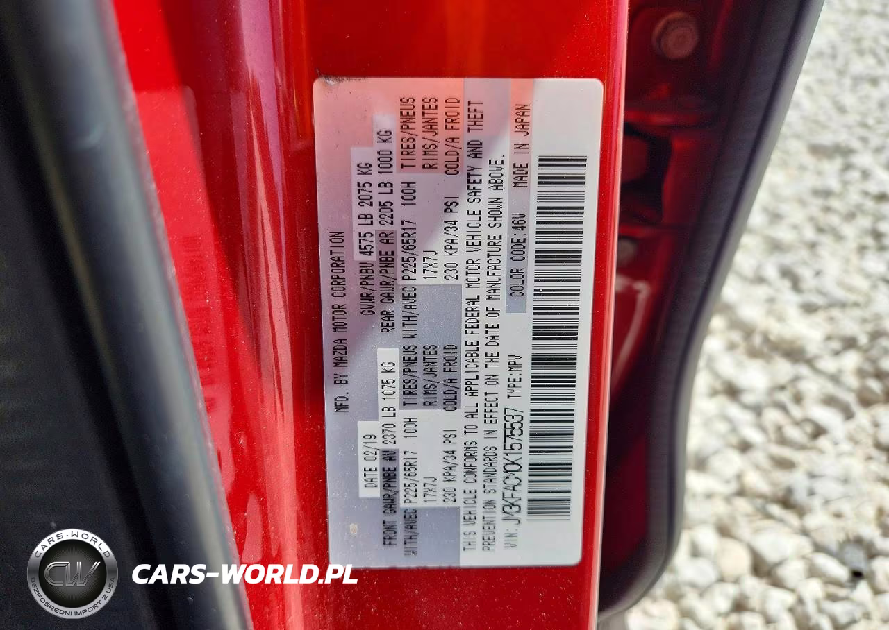 2019 Mazda Cx-5 Touring VIN:JM3KFACM0K1575537 - 12