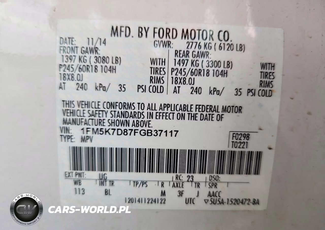 2015 Ford Explorer Xlt VIN:1FM5K7D87FGB37117 - 13