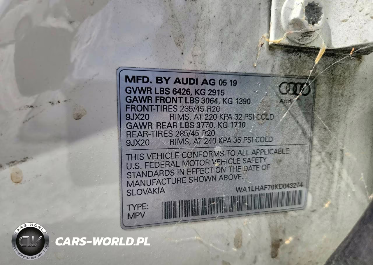 2019 Audi Q7 Premium Plus VIN:WA1LHAF70KD043274 - 12