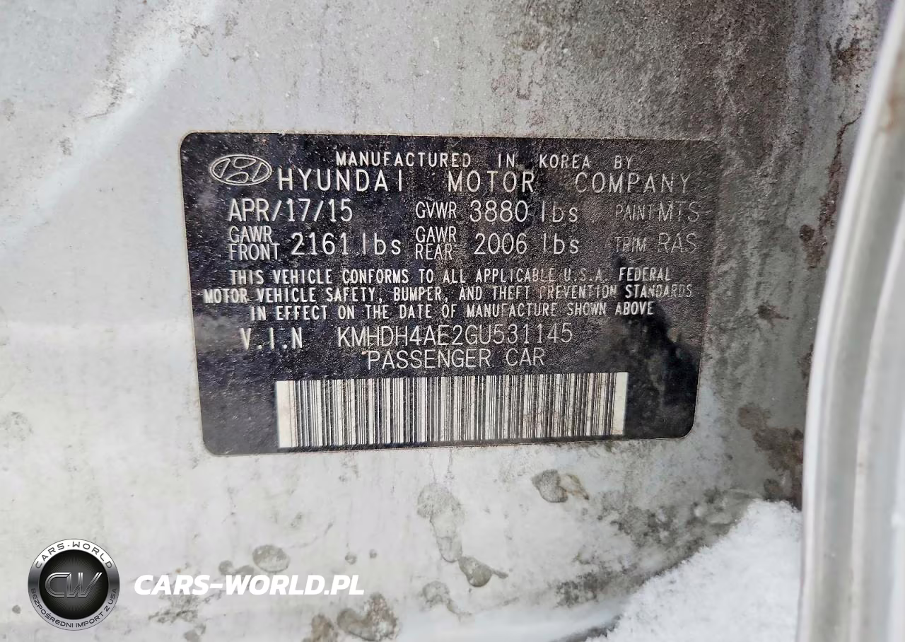 2016 Hyundai Elantra Se VIN:KMHDH4AE2GU531145 - 12