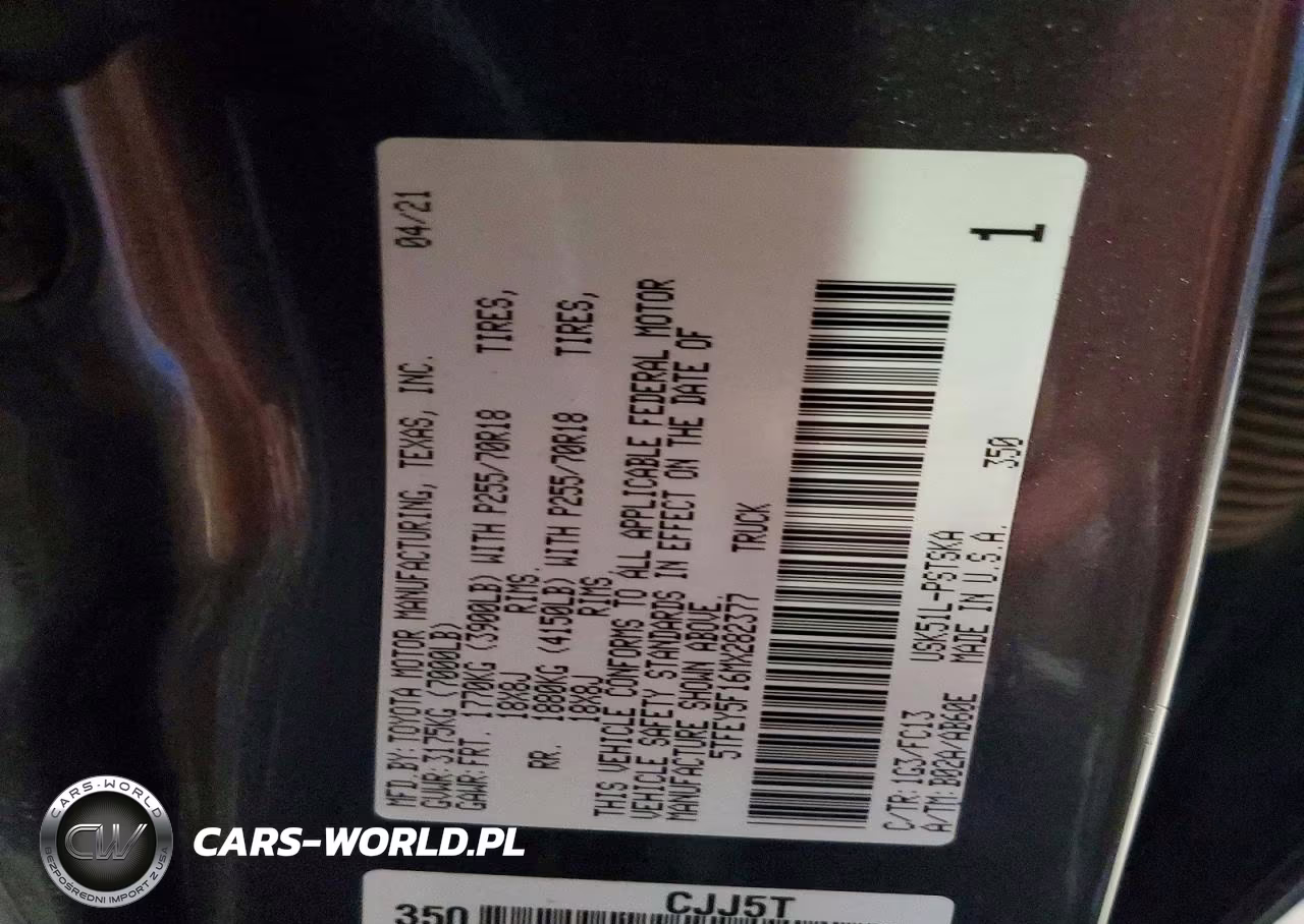 2021 Toyota Tundra Crewmax Sr5 VIN:5TFEY5F16MX282377 - 12