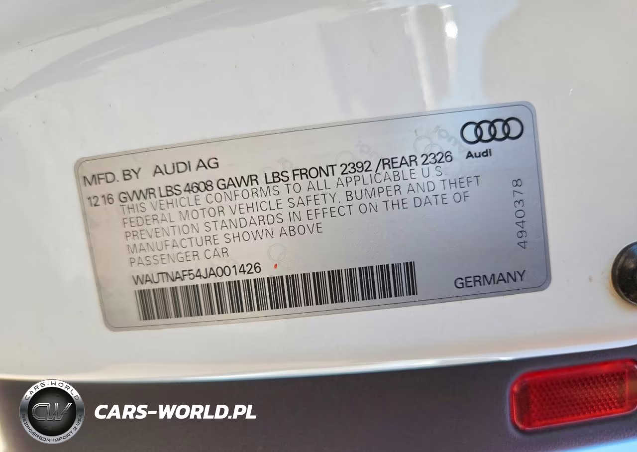 2018 Audi A5 Premium Plus S-Line VIN:WAUTNAF54JA001426 - 12
