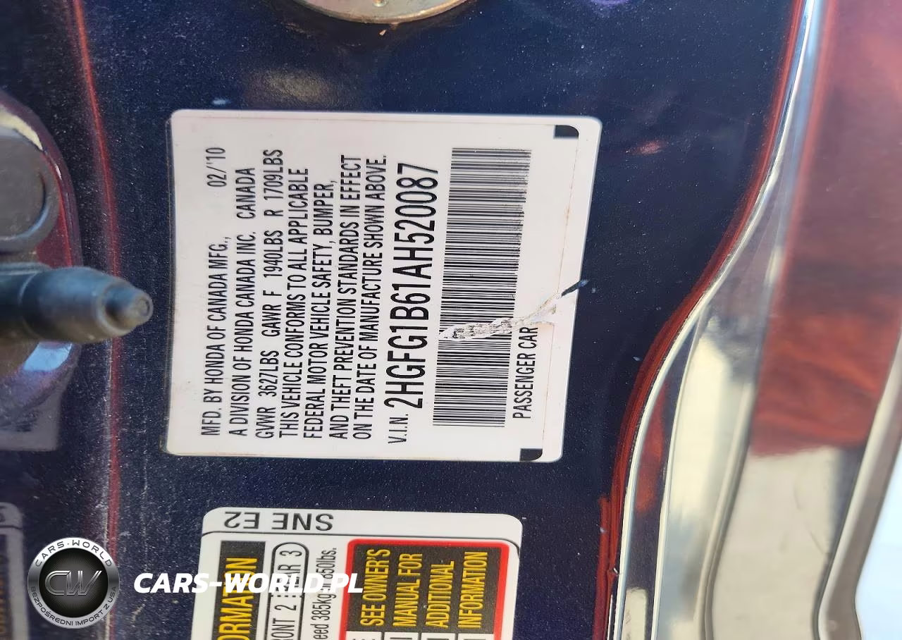 2010 Honda Civic Lx VIN:2HGFG1B61AH520087 - 13